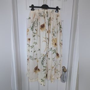 H&M Meadow of Flowers collection Maxi Linen skirt Size XS